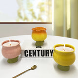 Hand-Painted Tulip Mug Irregular Flower Shapes Porcelain Ceramic Ice Cream Cup for Coffee Home Use Cute Accessories Design