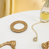 Mini Gold Photo Frame Retro European-style Embossed Nail Art Earrings Pose Shooting Props Resin Miniature Frame