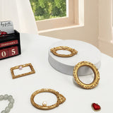 Mini Gold Photo Frame Retro European-style Embossed Nail Art Earrings Pose Shooting Props Resin Miniature Frame