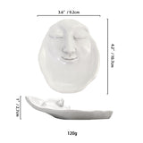 Face Design Resin Candle Tray Jewelry Snack Dry Ring Display Jewelry Dish For Holiday Decoration Supplies