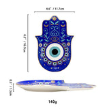 SYL Creative Hand Design Ceramic Evil Eye Plate Luxury Trinket Trays Table Decorations Jewelry Dish for Home Decor.
