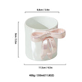 Creative Hand Pinched Irregular Bow Embossed Ceramic Coffee Mug New Arrival Milk Mug for Business Gifts