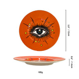 Europe Cute Eye Plates Gold Ceramic Jewelry Dish Small Ring Display Tray for Home Trinkets and Wedding Decorative Crafts