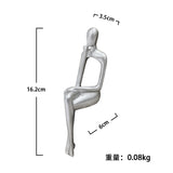 Nordic Home Porch Living Room Model Room Creative Resin Crafts Light Luxury Sitting Abstract Figure Art Decoration