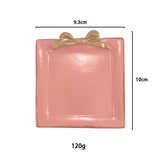 Ins Style Bowknot Design Resin Desktop Decoration Photo Ornaments Photo Accessories Various Shape Jewelry Tray