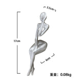 Nordic Home Porch Living Room Model Room Creative Resin Crafts Light Luxury Sitting Abstract Figure Art Decoration