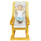 Creative Rolling Chair Boys Girls Set Religious Resin Sculpture Art Crafts Home Decoration Exquisite Gift