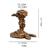 Antique Gold Candlestick Resin Candle Accessory Retro Decorative Candle Holders Creative Home Decor Gifts Candle Stand