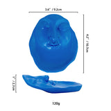 Face Design Resin Candle Tray Jewelry Snack Dry Ring Display Jewelry Dish For Holiday Decoration Supplies