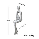 Nordic Home Porch Living Room Model Room Creative Resin Crafts Light Luxury Sitting Abstract Figure Art Decoration