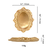 SYL Victorian Style Ins Jewelry Dish Creative Home Resin Decorations with Photo Frame Tray for Candle Storage