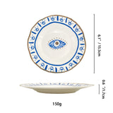 Europe Cute Eye Plates Gold Ceramic Jewelry Dish Small Ring Display Tray for Home Trinkets and Wedding Decorative Crafts