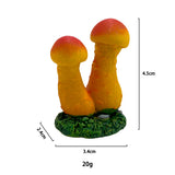 Micro Landscape Simulation Mushroom Decoration Landscaping Accessories Interior Resin Animal Design Crafts Gardening Decor.