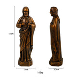 Small Mexico Jesus Statue Religious Resin Sculpture Art Crafts Home Christmas Decorations Gifts Store for Home