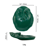 Face Design Resin Candle Tray Jewelry Snack Dry Ring Display Jewelry Dish For Holiday Decoration Supplies