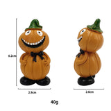 3pcs set Nordic Style Pumpkin Suit Resin Craft Ornaments Halloween Living Room Desktop Coffee Decoration Party Decorations