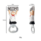 Chef Creative Magnetic Multi-Functional Refrigerator Sticker Novelty Bottle Opener for Beer Soda Drink Unique Gift