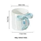 Creative Hand Pinched Irregular Bow Embossed Ceramic Coffee Mug New Arrival Milk Mug for Business Gifts