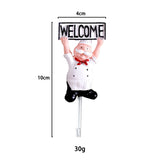 Cute Cartoon Chef Wall Hook Key Holder Multi-function Hooks for Hanging Adhesive Hook Art Luxury Wall Decoration