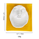 Face Design Resin Candle Tray Jewelry Snack Dry Ring Display Jewelry Dish For Holiday Decoration Supplies
