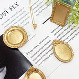 Ins Irregular Nordic Luxury Gold Candle Tray Earrings Jewelry Display Trinket Photo Props Ornaments Resin Ring Dish