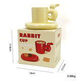 Ins Wholesale Nordic Creative Personality Couple Ceramic Cup High-value Coffee Cup Saucer Rabbit Mug Gift Set
