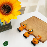 European INS Cute Cartoon 3D Pumpkin Magnetic Refrigerator Sticker Innovative Home Decorative Party Halloween Decor.