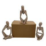 Nordic Hot Selling 3 Pcs Set of Home Decoration Abstract Figure Porch Living Room Decoration Resin Crafts
