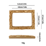 Mini Gold Photo Frame Retro European-style Embossed Nail Art Earrings Pose Shooting Props Resin Miniature Frame