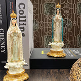 Resin Fatima Lady Statues Religious Gods Decorations Home Entrance Living Room Ornaments Southeast Home Decor.