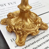 Antique Gold Candlestick Resin Candle Accessory Retro Decorative Candle Holders Creative Home Decor Gifts Candle Stand