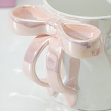 Creative Hand Pinched Irregular Bow Embossed Ceramic Coffee Mug New Arrival Milk Mug for Business Gifts