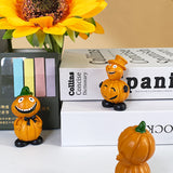 3pcs set Nordic Style Pumpkin Suit Resin Craft Ornaments Halloween Living Room Desktop Coffee Decoration Party Decorations