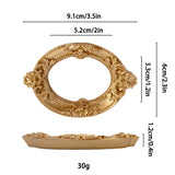 Mini Gold Photo Frame Retro European-style Embossed Nail Art Earrings Pose Shooting Props Resin Miniature Frame