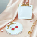 Ins Style Bowknot Design Resin Desktop Decoration Photo Ornaments Photo Accessories Various Shape Jewelry Tray
