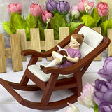 Creative Rolling Chair Boys Girls Set Religious Resin Sculpture Art Crafts Home Decoration Exquisite Gift