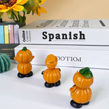 3pcs set Nordic Style Pumpkin Suit Resin Craft Ornaments Halloween Living Room Desktop Coffee Decoration Party Decorations