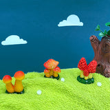Micro Landscape Simulation Mushroom Decoration Landscaping Accessories Interior Resin Animal Design Crafts Gardening Decor.