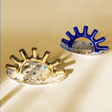 Modern Gold Luxury Creative Ceramic Ring Display Stand for Home Entrance Decorations Evil Eye Jewelry Storage Tray