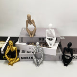 Nordic Hot Selling 3 Pcs Set of Home Decoration Abstract Figure Porch Living Room Decoration Resin Crafts