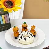 3pcs set Nordic Style Pumpkin Suit Resin Craft Ornaments Halloween Living Room Desktop Coffee Decoration Party Decorations