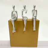 Nordic Home Porch Living Room Model Room Creative Resin Crafts Light Luxury Sitting Abstract Figure Art Decoration