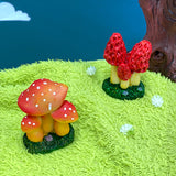 Micro Landscape Simulation Mushroom Decoration Landscaping Accessories Interior Resin Animal Design Crafts Gardening Decor.