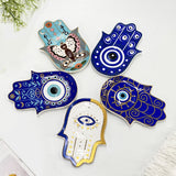 SYL Creative Hand Design Ceramic Evil Eye Plate Luxury Trinket Trays Table Decorations Jewelry Dish for Home Decor.