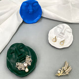 Face Design Resin Candle Tray Jewelry Snack Dry Ring Display Jewelry Dish For Holiday Decoration Supplies
