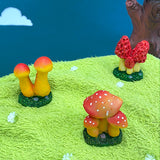 Micro Landscape Simulation Mushroom Decoration Landscaping Accessories Interior Resin Animal Design Crafts Gardening Decor.