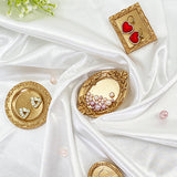 Ins Irregular Nordic Luxury Gold Candle Tray Earrings Jewelry Display Trinket Photo Props Ornaments Resin Ring Dish