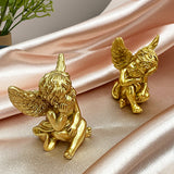 SYL Creative Little Angel Resin Crafts Ornaments for Living Room Bedroom Coffee Table Garden Decor Accessories