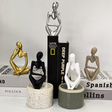 Nordic Hot Selling 3 Pcs Set of Home Decoration Abstract Figure Porch Living Room Decoration Resin Crafts