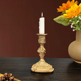 Antique Gold Candlestick Resin Candle Accessory Retro Decorative Candle Holders Creative Home Decor Gifts Candle Stand